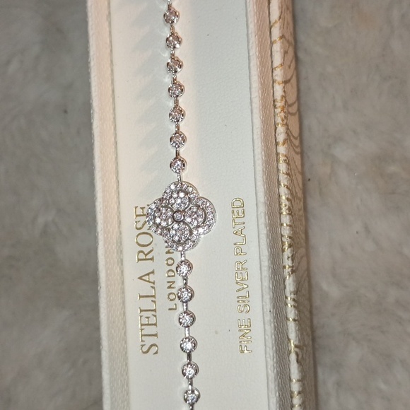 Stella Rose London Cubic Zirconia Fine Silver Plated Bracelet - Picture 2 of 5